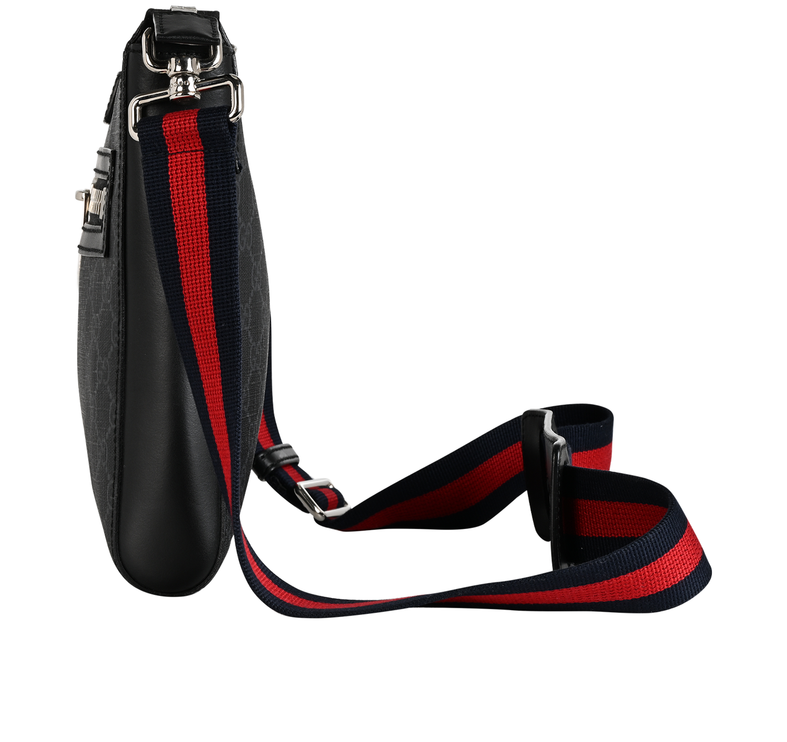 Small GG Messenger, &pound;650, Handbags, Black, Canvas, Bottom view